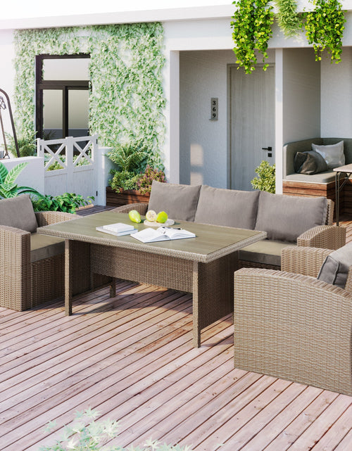 Load image into Gallery viewer, 4-Piece Conversation Sofa Set with Beige Cushions by Blak Hom
