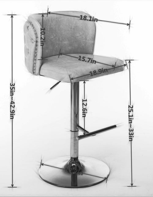 Load image into Gallery viewer, Set of 2 Modern PU Upholstered Swivel Barstools by Blak Hom

