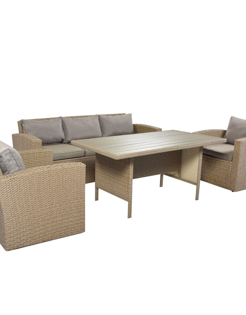 Load image into Gallery viewer, 4-Piece Conversation Sofa Set with Beige Cushions by Blak Hom
