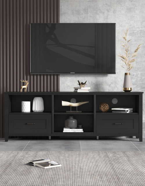 Load image into Gallery viewer, Black TV Stand for Living Room and Bedroom by Blak Hom
