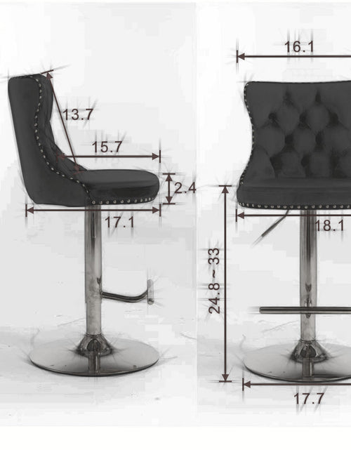 Load image into Gallery viewer, Golden Swivel Velvet Barstools by Blak Hom
