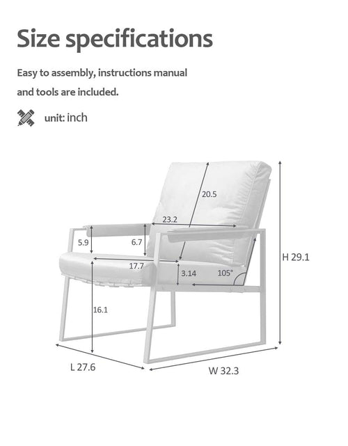 Load image into Gallery viewer, Modern Relax Single Arms Chair With Velvet Cushion by Blak Hom
