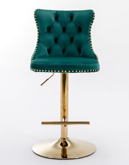 Load image into Gallery viewer, Golden Swivel Velvet Barstools by Blak Hom
