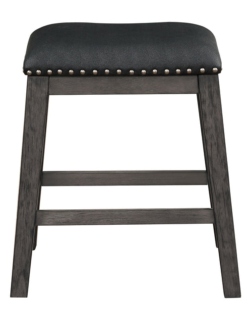 Load image into Gallery viewer, Set of 2 Faux Leather Counter Height Barstool by Blak Hom
