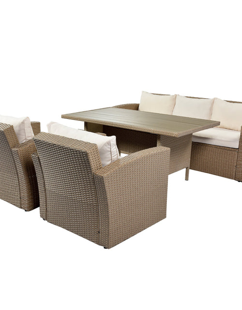 Load image into Gallery viewer, 4-Piece Conversation Sofa Set with Beige Cushions by Blak Hom
