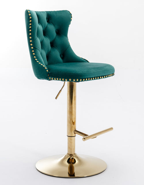 Load image into Gallery viewer, Golden Swivel Velvet Barstools by Blak Hom

