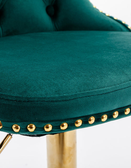 Load image into Gallery viewer, Golden Swivel Velvet Barstools by Blak Hom
