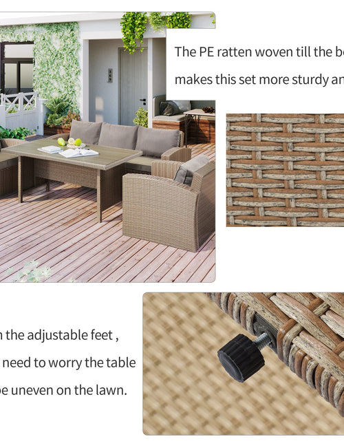 Load image into Gallery viewer, 4-Piece Conversation Sofa Set with Beige Cushions by Blak Hom
