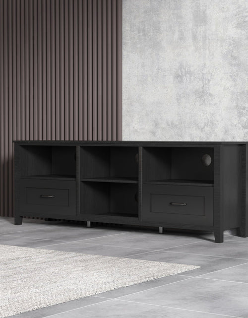Load image into Gallery viewer, Black TV Stand for Living Room and Bedroom by Blak Hom
