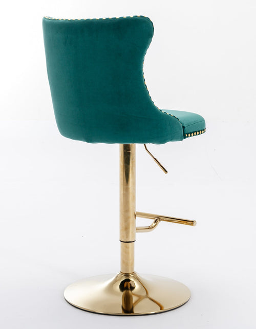 Load image into Gallery viewer, Golden Swivel Velvet Barstools by Blak Hom
