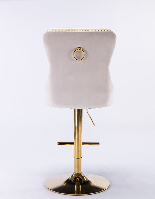 Load image into Gallery viewer, Set of 2 Thick Golden Swivel Velvet Barstools by Blak Hom
