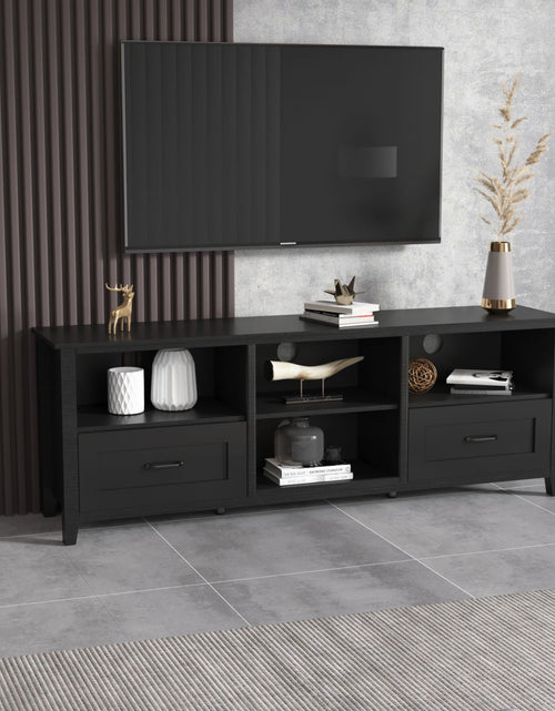 Load image into Gallery viewer, Black TV Stand for Living Room and Bedroom by Blak Hom

