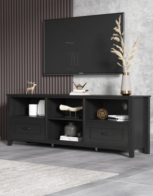 Load image into Gallery viewer, Black TV Stand for Living Room and Bedroom by Blak Hom
