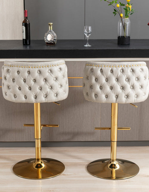 Load image into Gallery viewer, Set of 2 Modern PU Upholstered Swivel Barstools by Blak Hom
