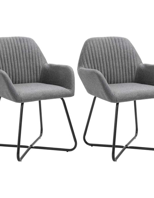 Load image into Gallery viewer, Set of 2 Dining Chairs in Dark Gray Fabric by Blak Hom
