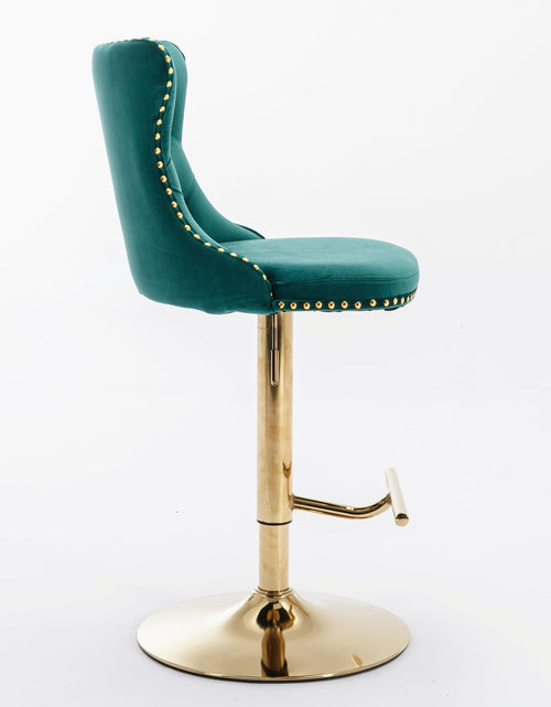 Load image into Gallery viewer, Golden Swivel Velvet Barstools by Blak Hom
