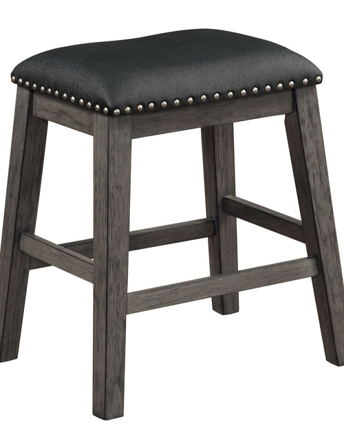 Load image into Gallery viewer, Set of 2 Faux Leather Counter Height Barstool by Blak Hom
