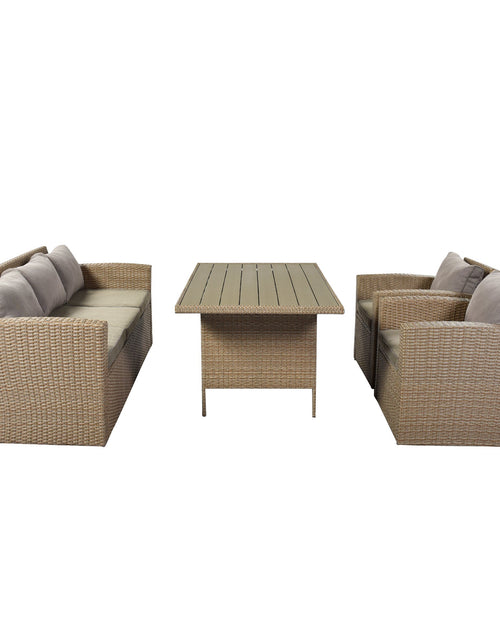 Load image into Gallery viewer, 4-Piece Conversation Sofa Set with Beige Cushions by Blak Hom

