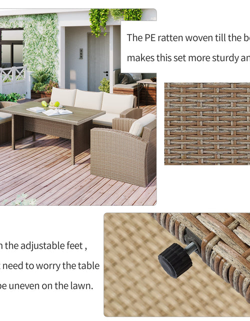 Load image into Gallery viewer, 4-Piece Conversation Sofa Set with Beige Cushions by Blak Hom
