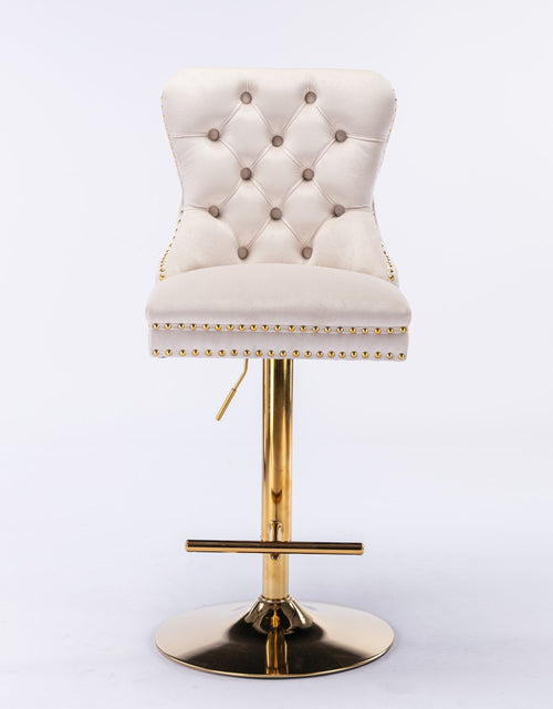 Load image into Gallery viewer, Set of 2 Thick Golden Swivel Velvet Barstools by Blak Hom
