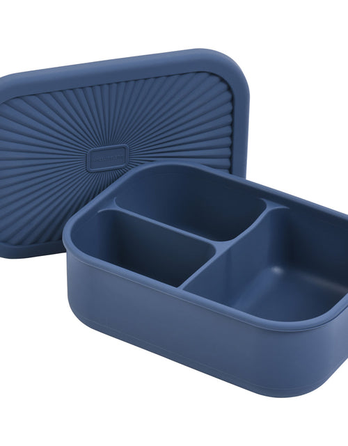 Load image into Gallery viewer, Dusty Blue Bento Lunch &amp; Snack Box by Three Little Tots
