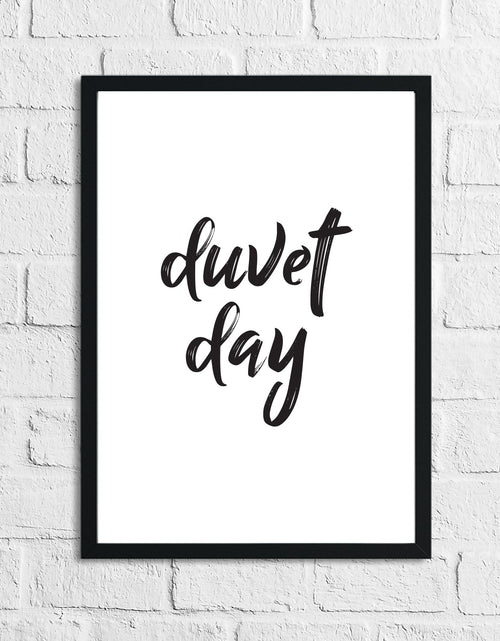 Load image into Gallery viewer, Duvet Day Black Bedroom Simple Decor Print by WinsterCreations™ Official Store
