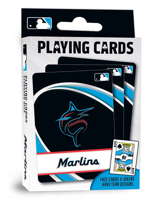 Load image into Gallery viewer, Miami Marlins Playing Cards - 54 Card Deck by MasterPieces Puzzle Company INC
