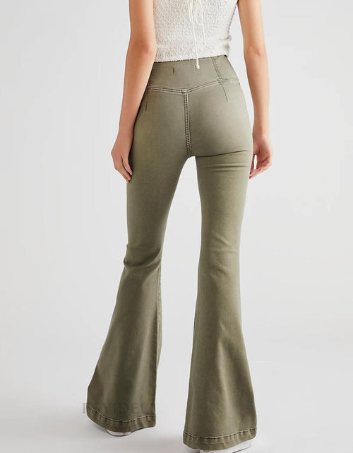 Load image into Gallery viewer, Asymmetric Waist Flare Jeans

