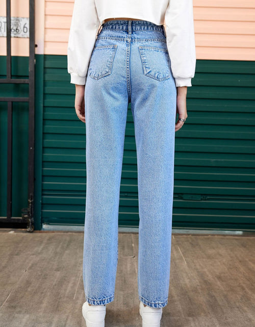 Load image into Gallery viewer, Heart Straight Leg Jeans with Pockets
