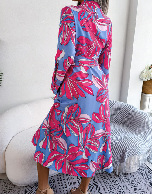 Load image into Gallery viewer, Tied Button Up Long Sleeve Dress by BlakWardrob
