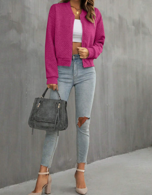 Load image into Gallery viewer, Zip Up Long Sleeve Jacket
