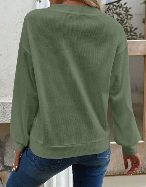 Load image into Gallery viewer, V-Neck Dropped Shoulder Blouse
