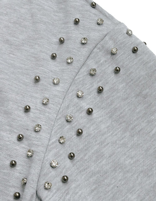 Load image into Gallery viewer, Perfee Rhinestone Zip Up Long Sleeve Hoodie
