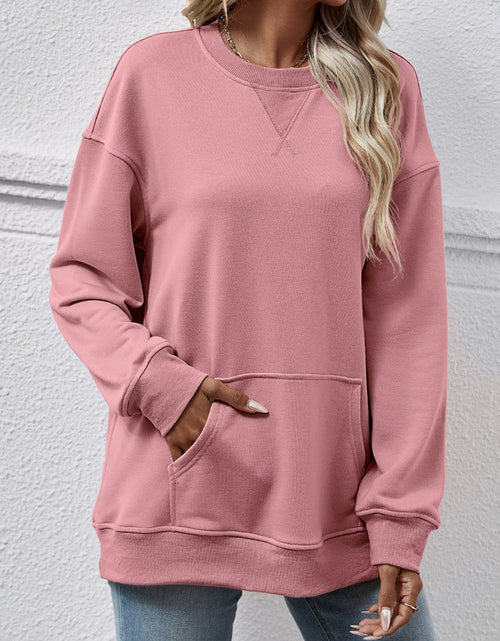Load image into Gallery viewer, Round Neck Long Sleeve Sweatshirt
