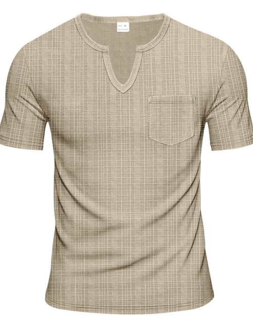 Load image into Gallery viewer, Men's Full Size Notched Short Sleeve T-Shirt Plus Size
