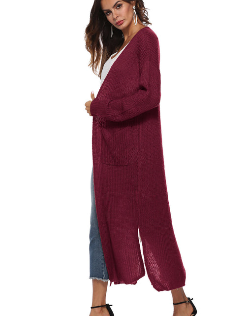 Load image into Gallery viewer, Long Sleeve Open Front Buttoned Cardigan
