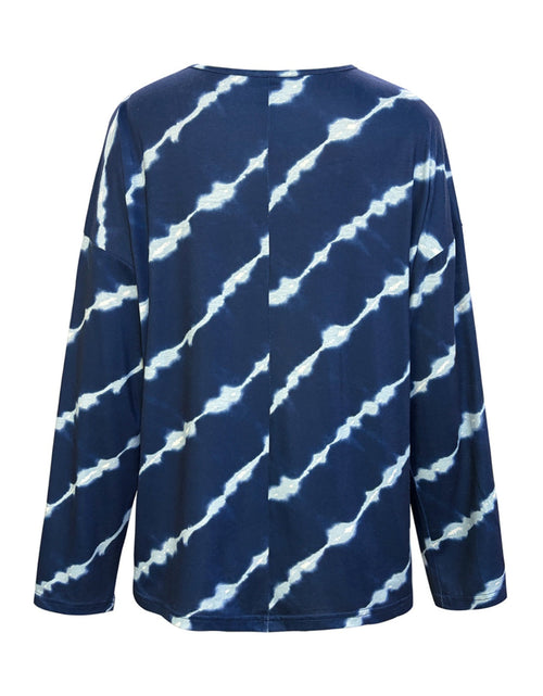 Load image into Gallery viewer, Striped Round Neck Long Sleeve T-Shirt
