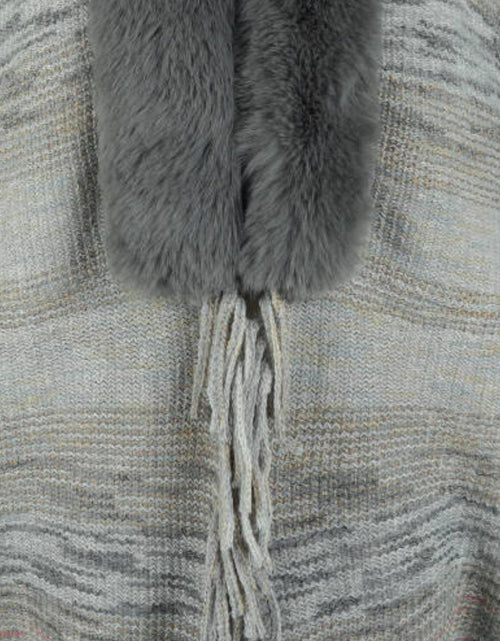 Load image into Gallery viewer, Open Front Fringe Hem Poncho
