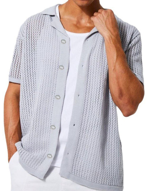 Load image into Gallery viewer, Men's Full Size Button Down Short Sleeve Shirt Plus Size
