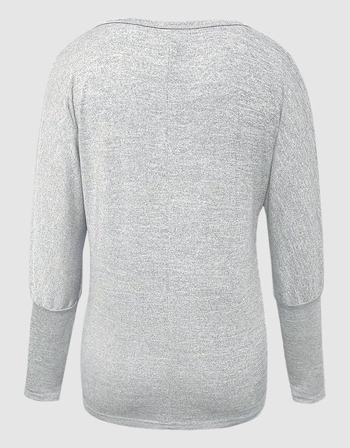 Load image into Gallery viewer, Cutout Round Neck Long Sleeve T-Shirt
