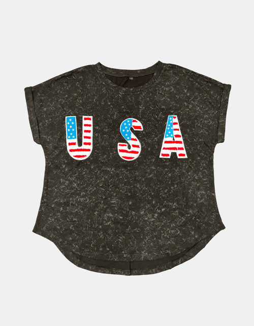 Load image into Gallery viewer, USA Round Neck Short Sleeve T-Shirt
