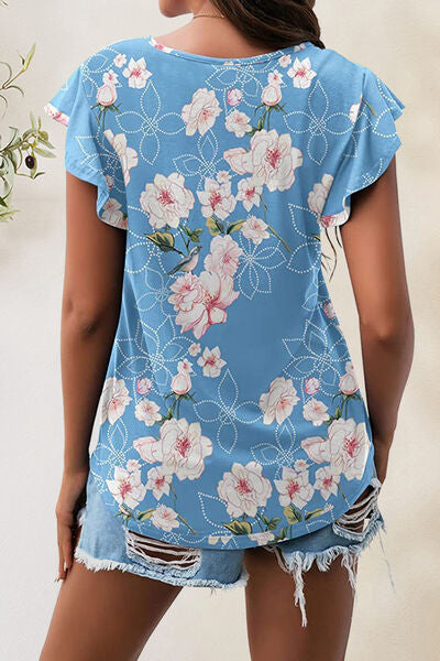 Load image into Gallery viewer, Printed Round Neck Short Sleeve T-Shirt
