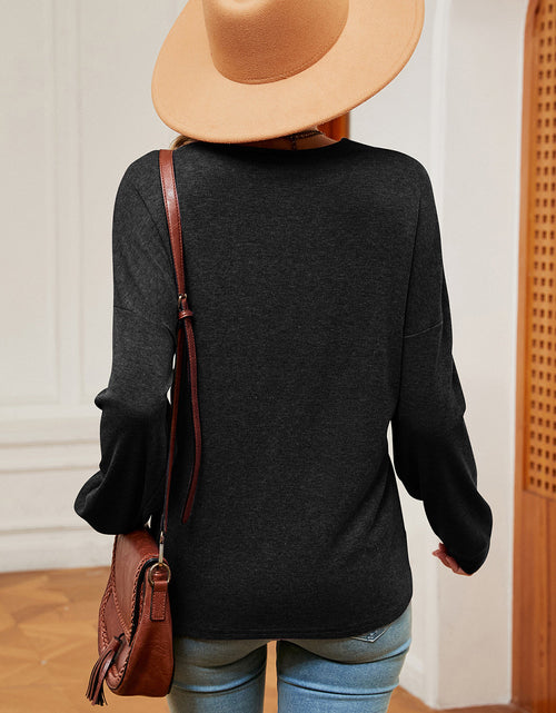 Load image into Gallery viewer, V-Neck Dropped Shoulder T-Shirt
