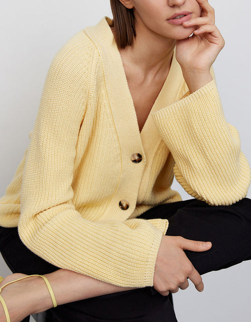 Load image into Gallery viewer, Raglan Sleeve Button Down Cardigan
