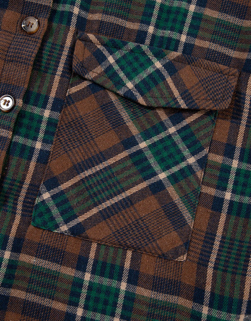 Load image into Gallery viewer, Plaid Button Up Long Sleeve Jacket
