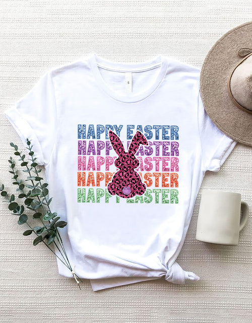 Load image into Gallery viewer, HAPPY EASTER Round Neck Short Sleeve T-Shirt
