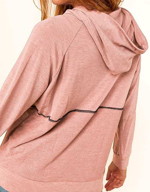 Load image into Gallery viewer, Buttoned Long Sleeve Hoodie
