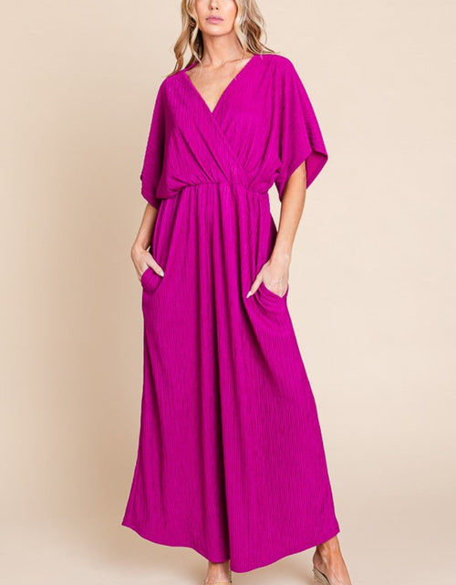 Load image into Gallery viewer, BOMBOM Surplice Maxi Dress with Pockets
