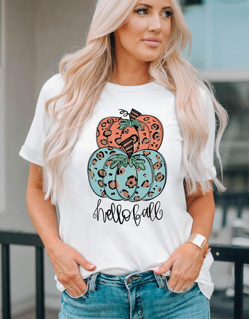 Load image into Gallery viewer, Pumpkin Graphic Short Sleeve T-Shirt
