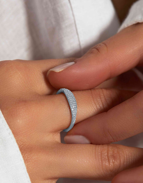Load image into Gallery viewer, 14k Solid Gold Diamond Micro Pavé Signet Ring by Italic
